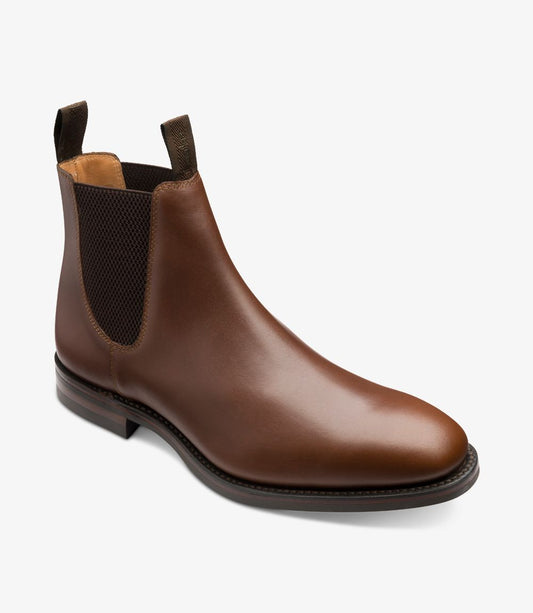 Loake Men's Chatsworth Leather Chelsea Boots Brown Waxed