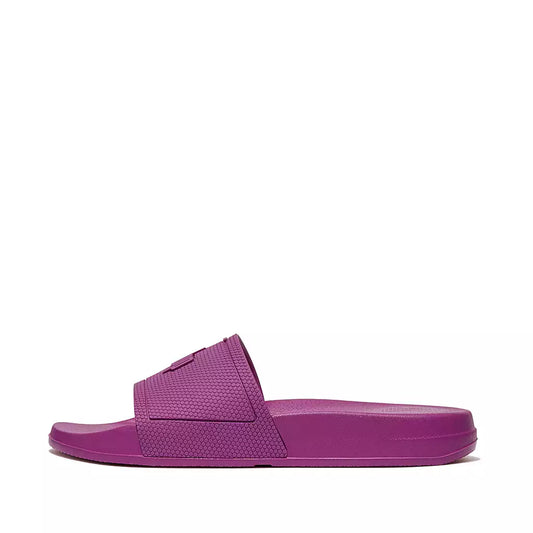 FitFlop Women's Iqushion Rubber Sliders Miami Violet