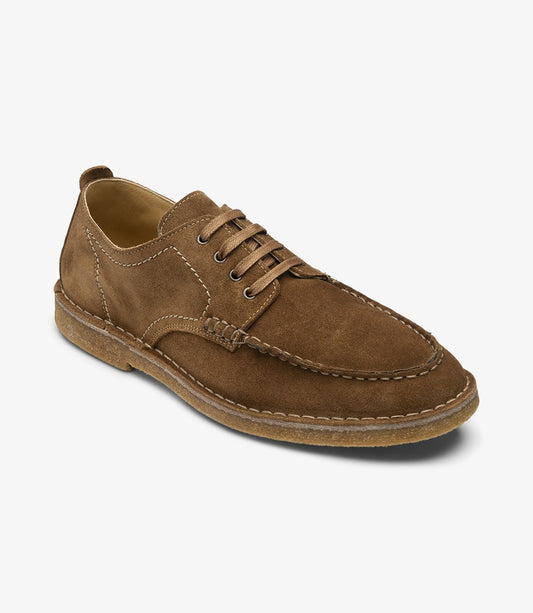 Loake Men's Jimmy Leather Plain-Tie Shoes Tan Brown Suede