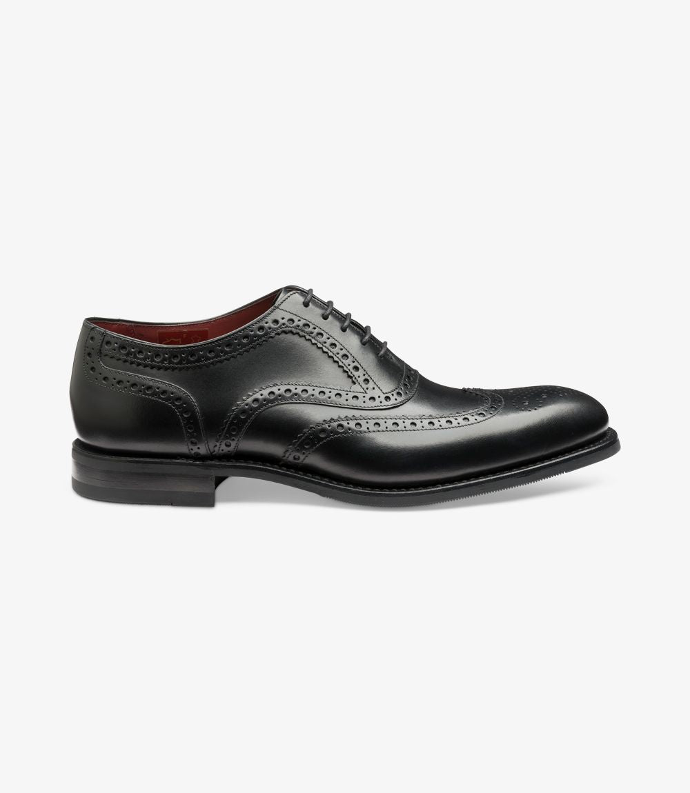 Loake Men's Kerridge Leather Oxford Brogue Shoes Black