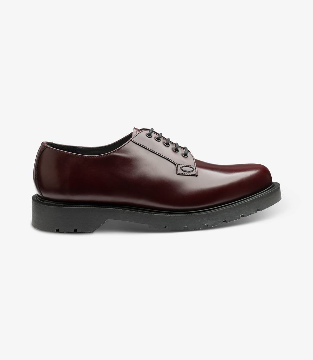 Loake Men's Kilmer Leather Plain-Tie Shoes Burgundy