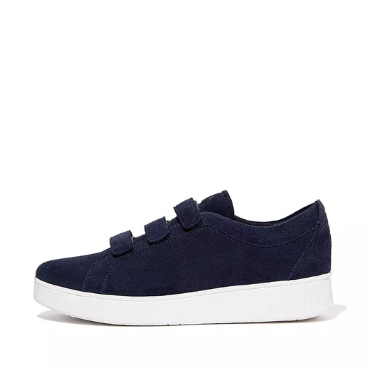 FitFlop Women's Rally Strap Suede Trainers Navy Blue