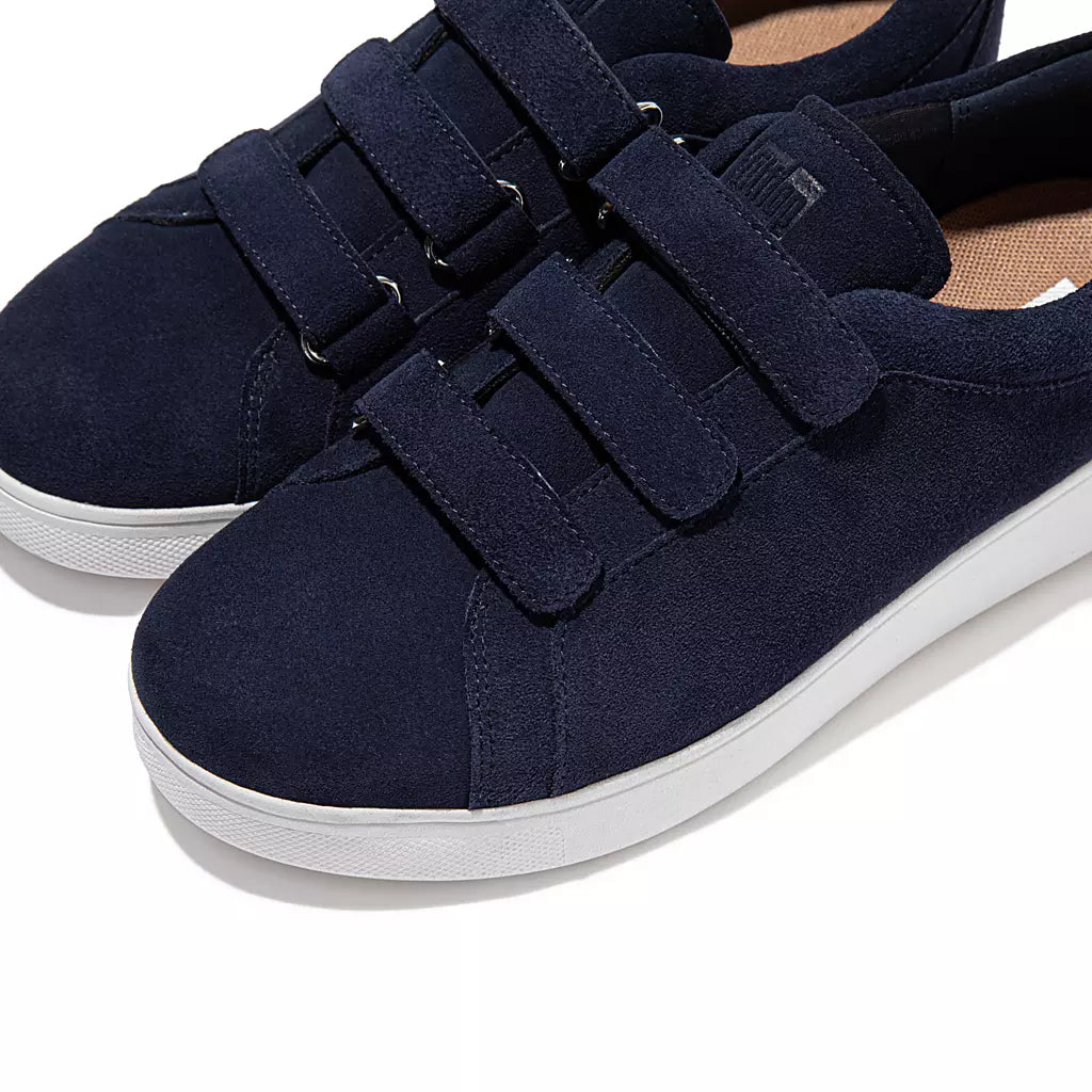 FitFlop Women's Rally Strap Suede Trainers Navy Blue