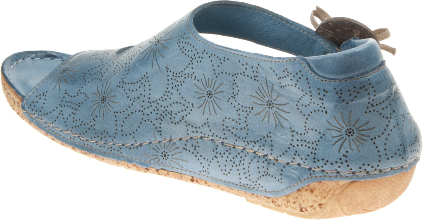 Riva Women's Arlo Leather Sandals Denim Blue