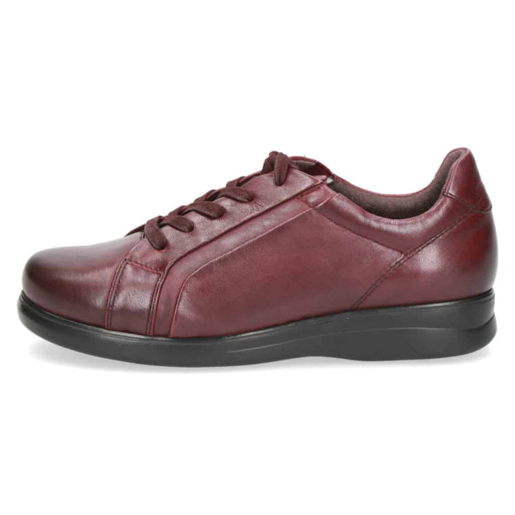 Caprice Women's 23711 Leather Lace-Up Shoes Soft Nappa Bordeaux