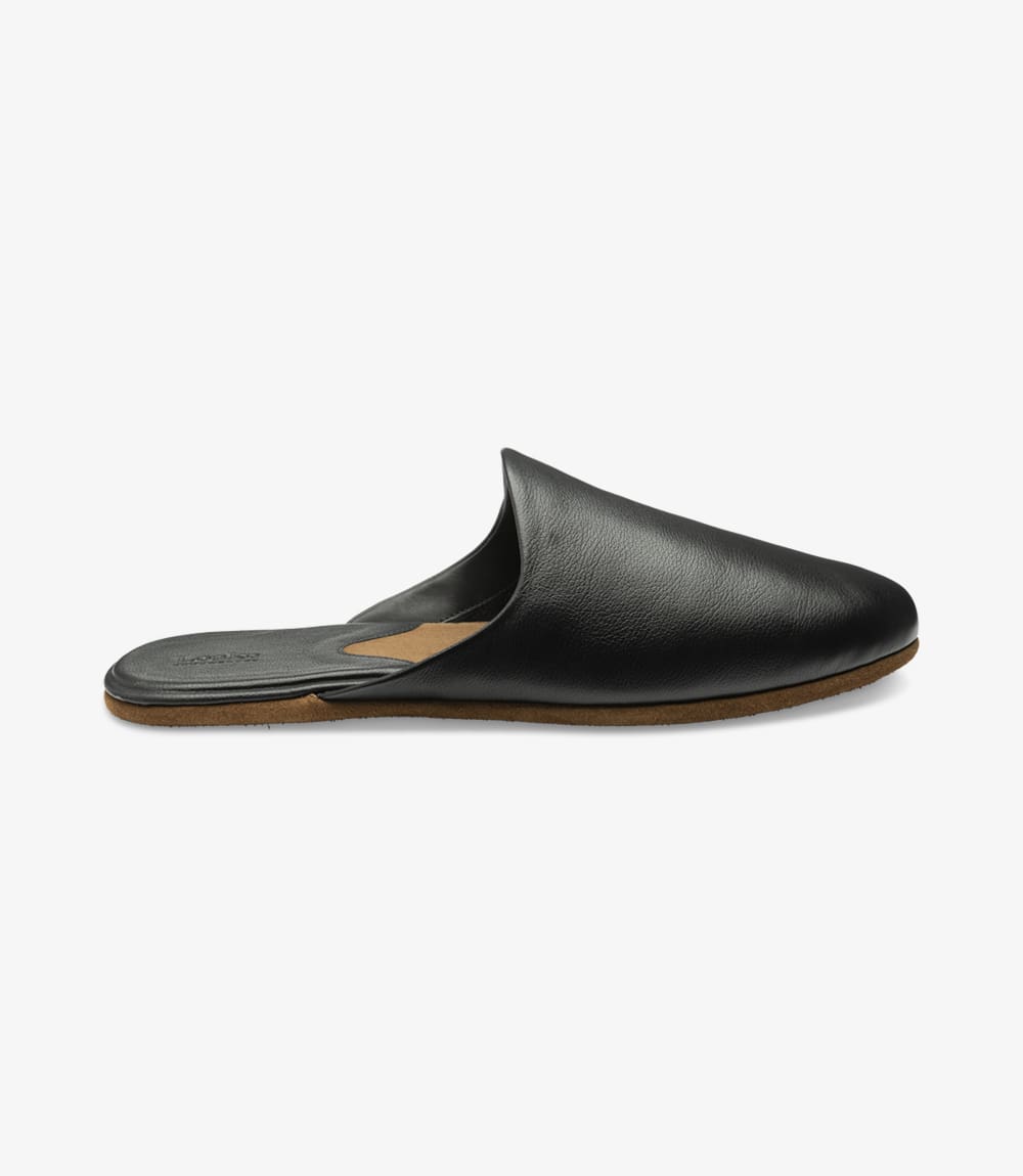 Mens leather mule on sale slipper