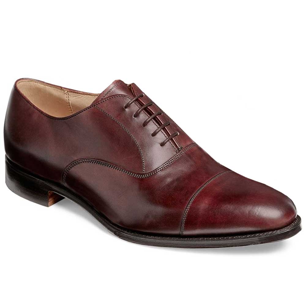 Joseph Cheaney Men's Lime Leather Oxford Shoes Burgundy