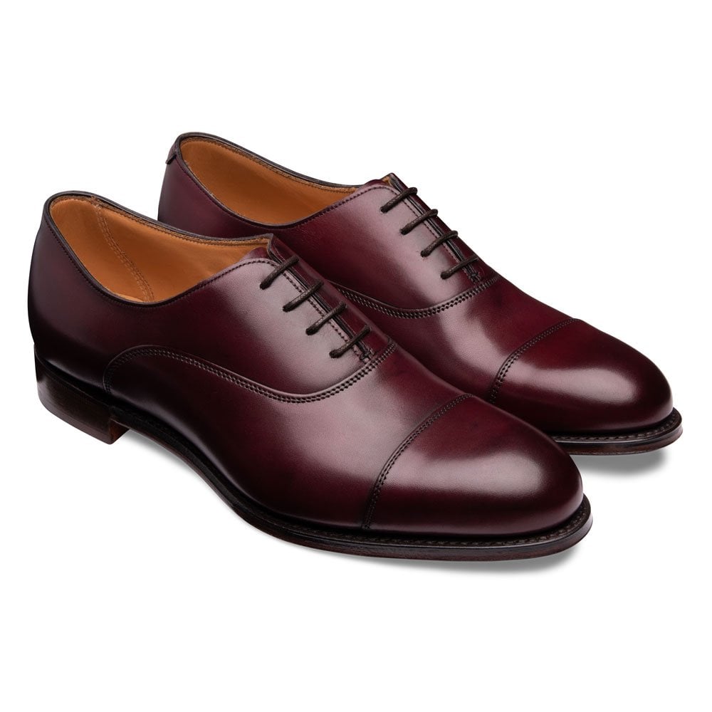 Joseph Cheaney Women's Louise Capped Oxford Shoes Burnished Burgundy