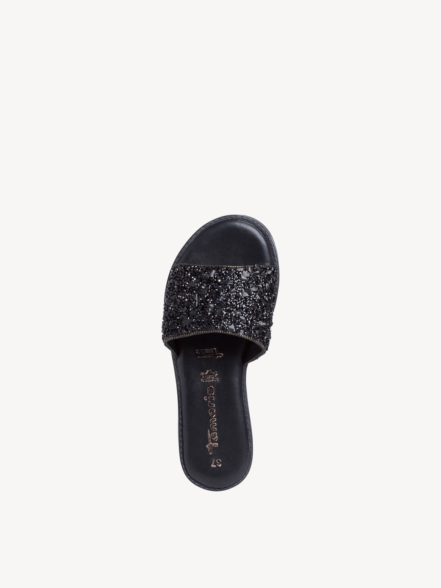 Tamaris Women's 1-27117-26 Leather Mule Sandals Black Glam