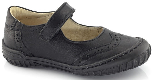 Froddo Girl's G3140007-3 Leather School Shoes Black