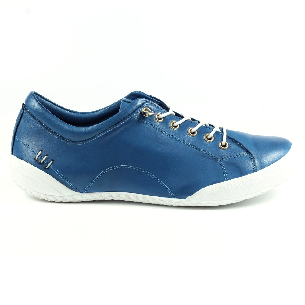 Lunar Women's FLA002 Carrick Leather Trainers Blue