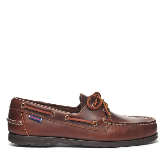 Sebago Men's 7000GC0 Endeavor Waxed Leather Boat Shoes Brown Gum
