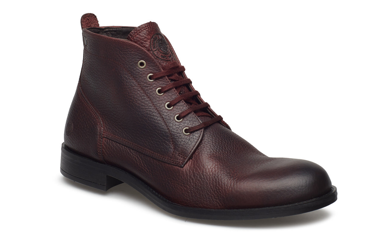 Sneaky Steve Men's Repose Leather Lace-Up Boots Bordeaux
