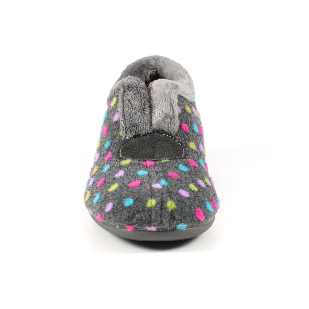 Lunar Women's KLZ065 Tennessee Full Slippers Grey